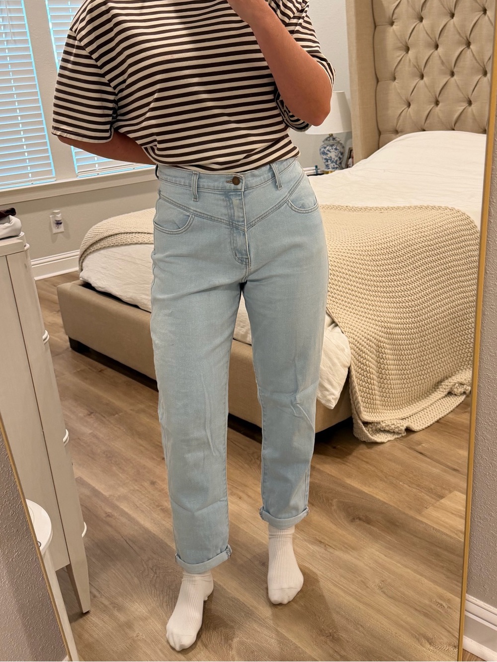 Light Blue Boyfriend Jeans — Relaxed Fit
